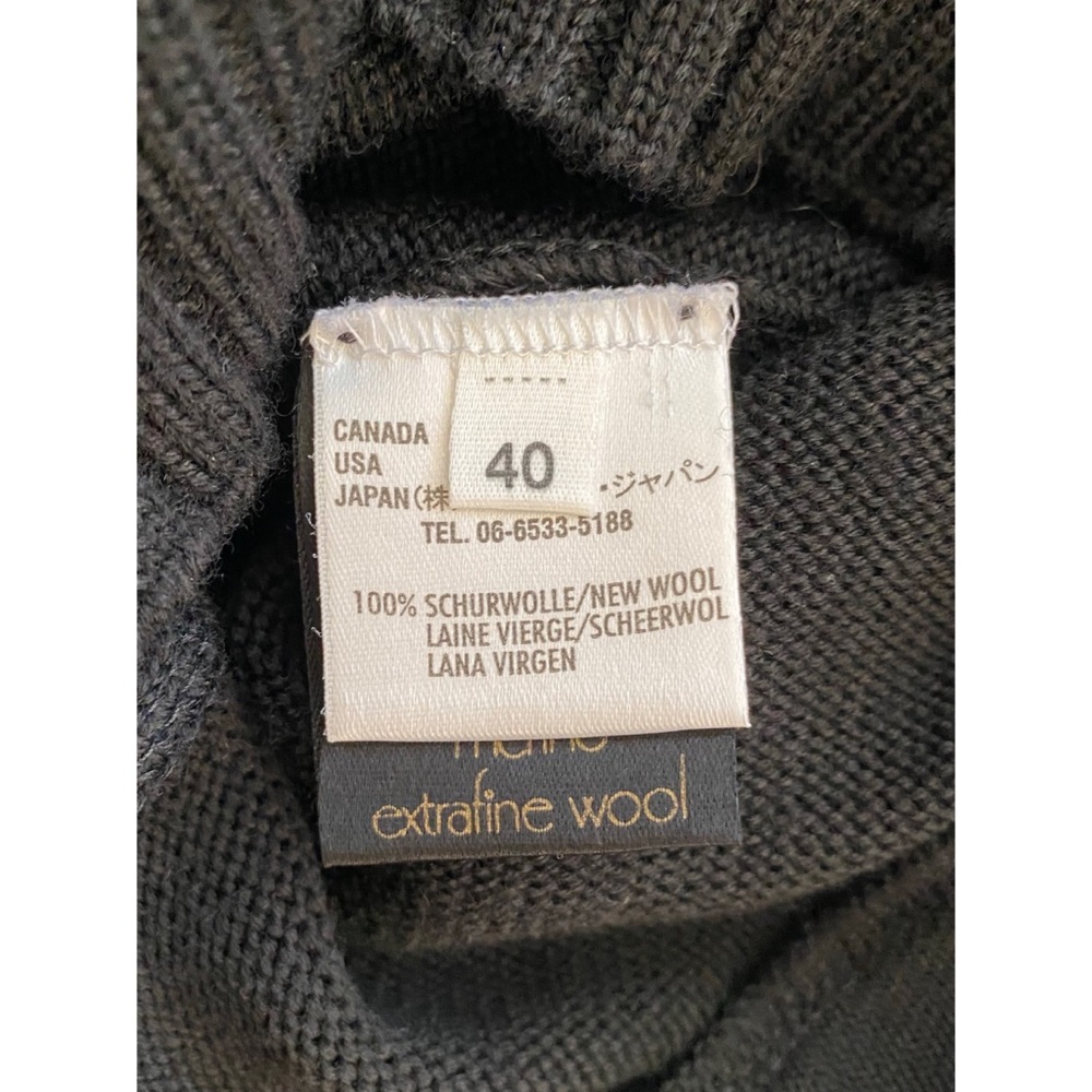 ESCADA Wool Zip Up Cardigan with Braided Cable M - Picture 10 of 11